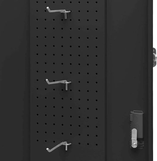Single Door Wardrobe Metallic with 1 Shelf 53x53x105cm