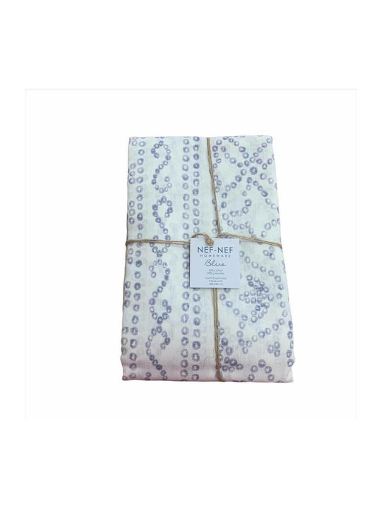 Nef-Nef Homeware Mysterious Cotton & Polyester Tablecloth Blue 140x180cm