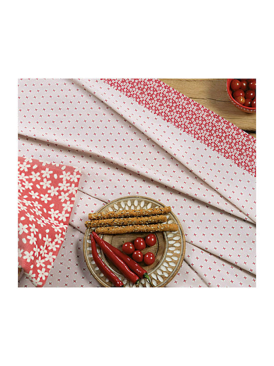 Nef-Nef Homeware Tablecloth Cotton Stain Resistant Tradition Pink 140x240cm