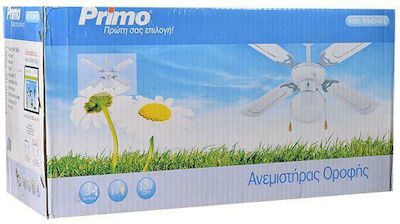 Primo PRCF-80277 Ceiling Fan 105cm with Light White