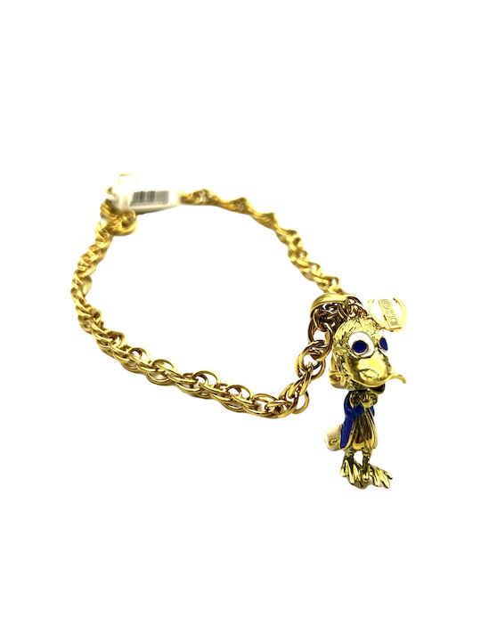 Just Cavalli Funny Necklace from Gold Plated Steel