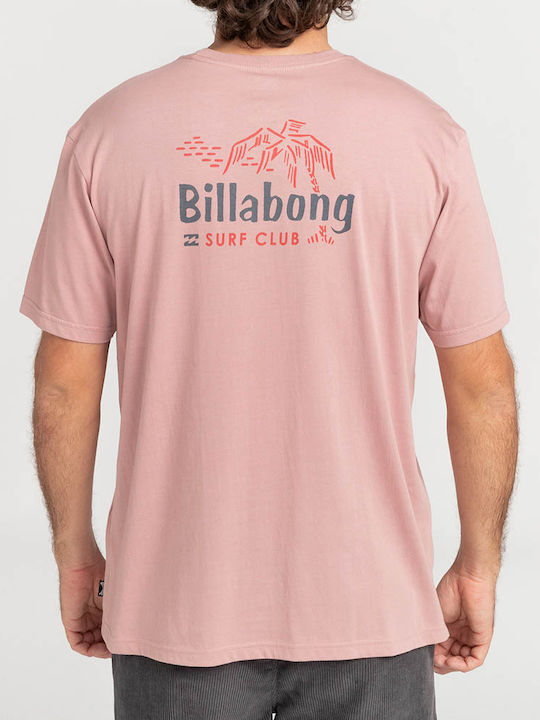 Billabong Κοντομάνικη T-shirt Bărbătesc cu Mânecă Scurtă Roz