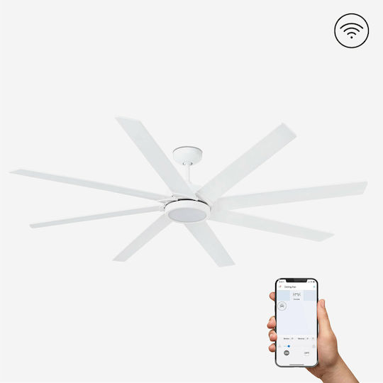 Faro Barcelona Century XL WIZ Ceiling Fan 165cm White