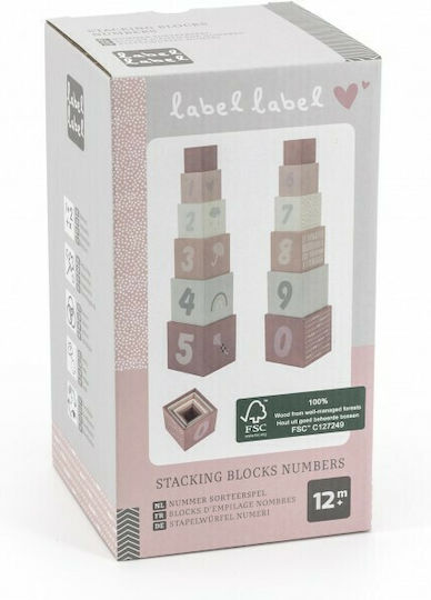 Label Label Stacking Toy Cubes with Numbers for 12++ Months