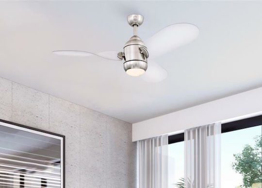 Westinghouse Josef Ανεμιστήρας Οροφής 122cm με Φως Ασημί