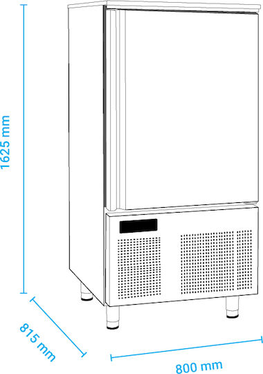 Tefcold Бласт Чилър с Капацитет 10xGN 1/1 80x81.5x162.5см.