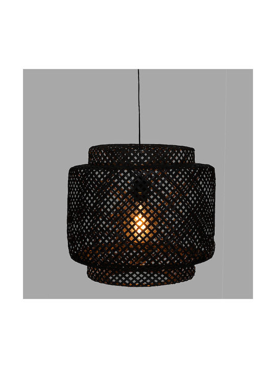 Pendant Light Black Grid with Socket E27 40x40x38cm