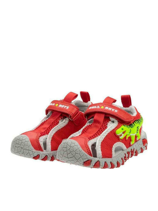 Shoe Sandals with Velcro & Lights Red