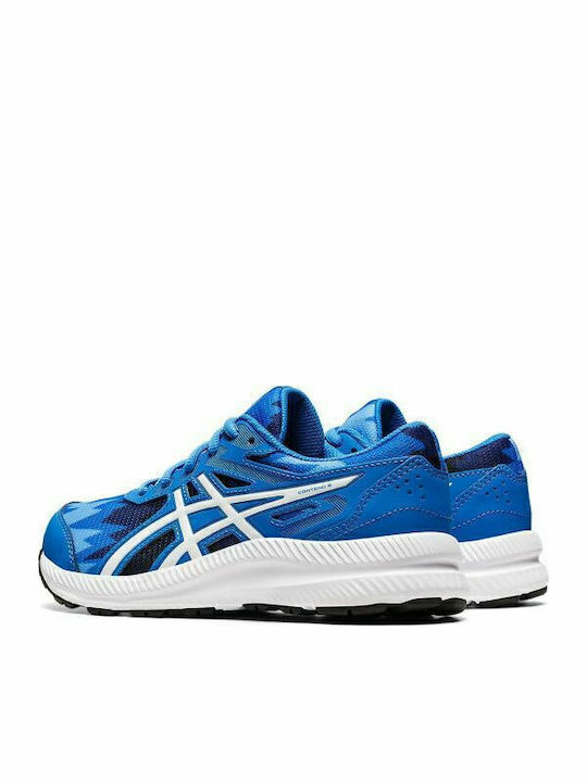 Contend 8 Print GS Kids Sports Shoes Running with Laces Blue