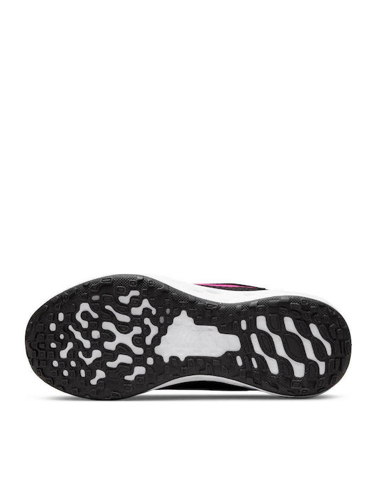 Revolution REVOLUTION 6 Kids Sports Shoes Running with Hoop & Loop Closure Black / Hyper Pink