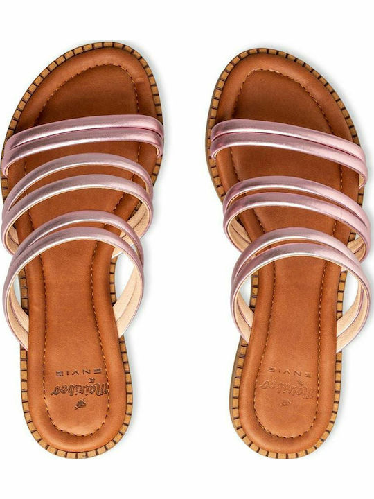 Women's Flat Sandals in Pink Color