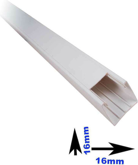 Elmark Canal De Cablu Cu Autocolant Din Plastic Alb 2m