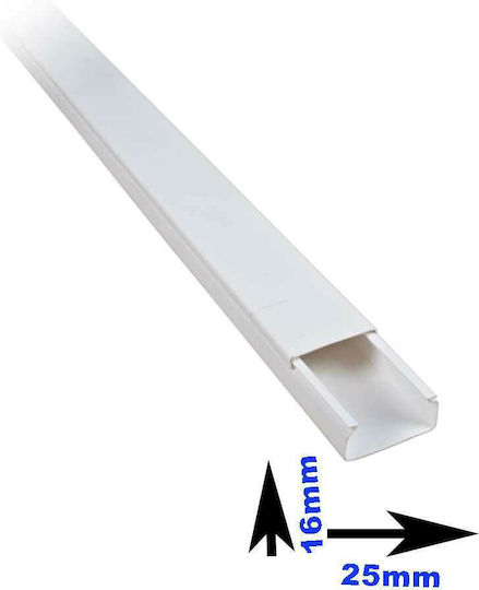 Elmark Cable Channel with Sticker made of Plastic White 2m