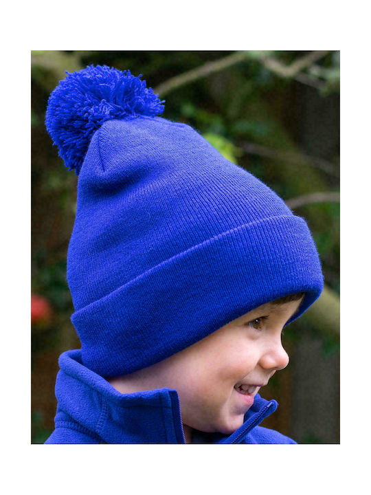 Result Pom Kids Beanie Knitted Purple