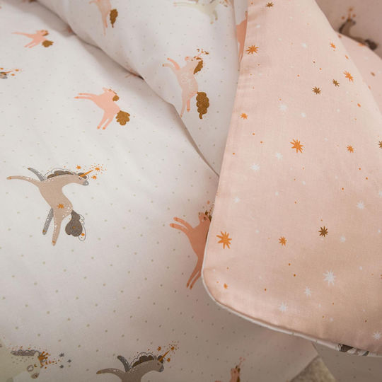Vesta Home Βρεφική Παπλωματοθήκη Magic Λευκή 120x160εκ.