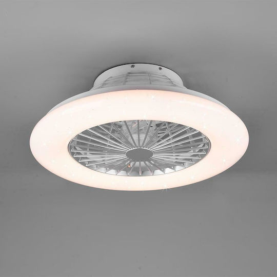 Trio Lighting Stralsund Πλαφονιέρα 50cm με Φως Ασημί / Γκρι