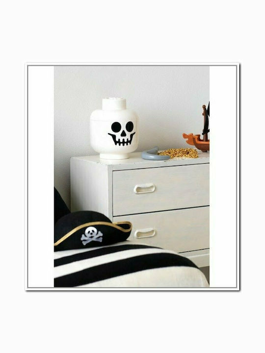 Room Copenhagen Παιδικό Κουτί Αποθήκευσης από Πλαστικό Lego Skeleton Λευκό 24x24x26cm