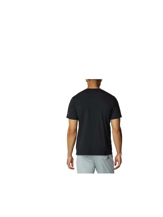Columbia Sun Trek Ανδρικό T-shirt Μαύρο με Στάμπα