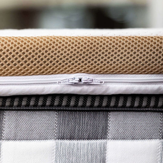 Como felt & wadding producers Mattress Topper Bamboo Single Memory Foam with Bamboo Fibers , Removable Cover & Elastic Straps 90x190x4cm