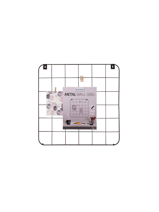 Out of the Blue Metallic Wall-Mounted Photo Frame With Black Frame With 6 Clips