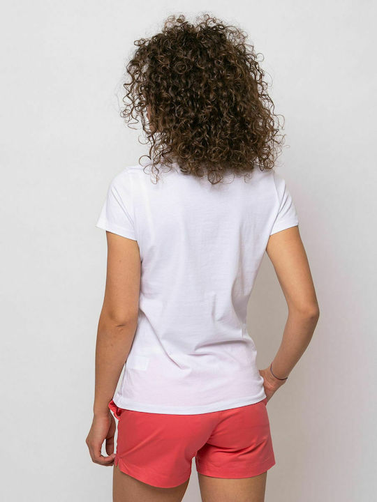 Heavy Tools Micella Γυναικείο T-shirt Λευκό με Στάμπα