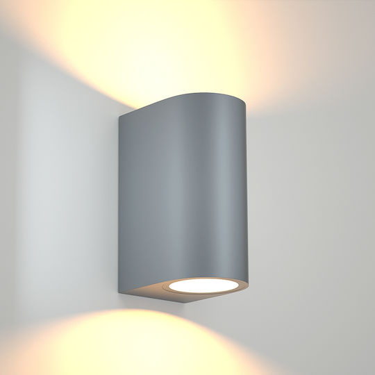 Inlight Michigan Wall-Mounted Outdoor Spot GU10 IP54 Double Beam 14.7x9x14.7cm