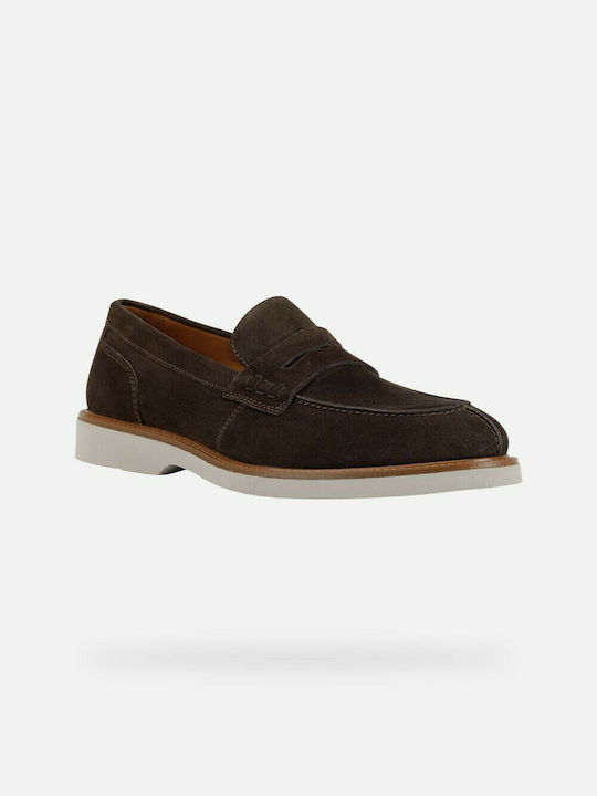 Geox Gubbio Men's Suede Moccasins Brown