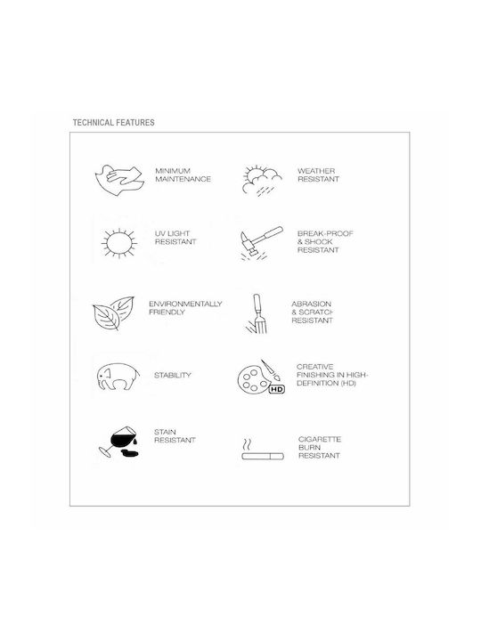 Woodwell Contract Sliq Square Table Surface made of Particleboard in White Color 60x60cm Ε106,45 1pcs