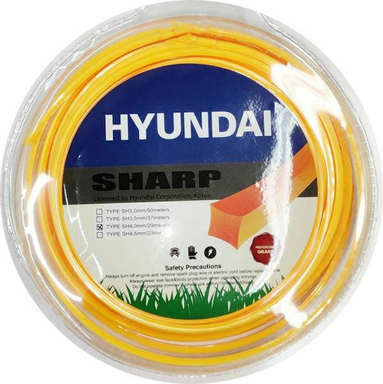 Hyundai Sharp Square Brush Cutter Trimmer Line 4mm 29m 84F42