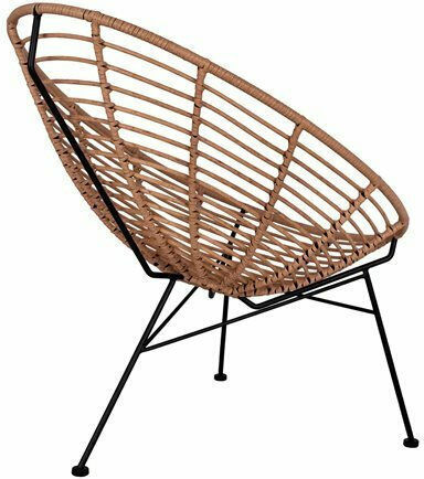 Πολυθρόνα Εξωτερικού Χώρου Rattan Allegra Μπεζ 73x83x86εκ.