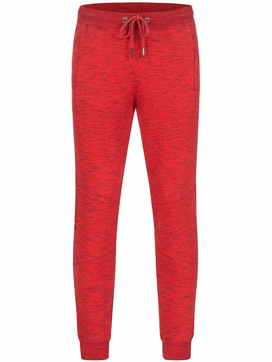 Wellιngham Sweatpants with Elastic Marl Red / Black