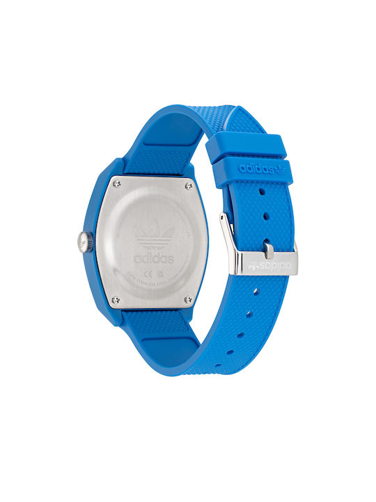 Adidas Street Project Two Watch with Blue Rubber Strap