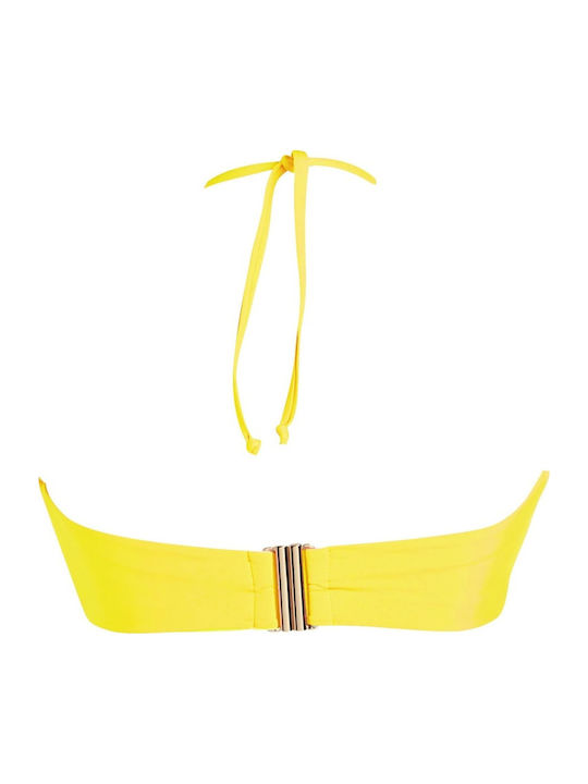 Strapless Bikini Top D Cup With Padding Yellow