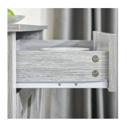 HomCom Ντουλάπι Μπάνιου 80x39.7x80cm Γκρι
