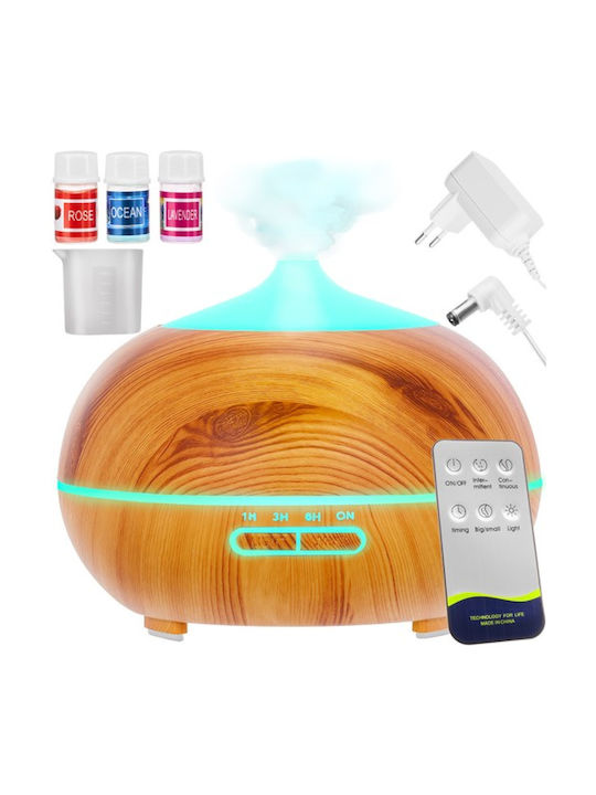 Ruhhy Led Συσκευή Αρωματοθεραπείας Καφέ 300ml 00010948