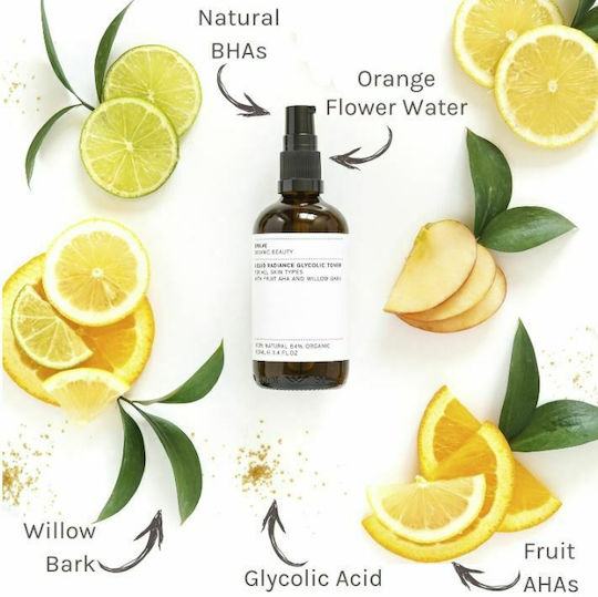 Evolve Beauty Radiance Glycolic Toner Υγρό Τόνωσης Προσώπου με Γλυκολικό Οξύ 100ml