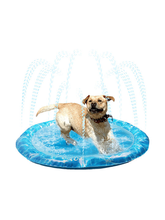 All For Paws Sprinkler Fun Mat Dog Pool Large 130cm Light Blue