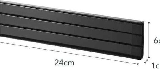 Yamazaki Metallic Kitchen Hanger 24x1x6cm Black