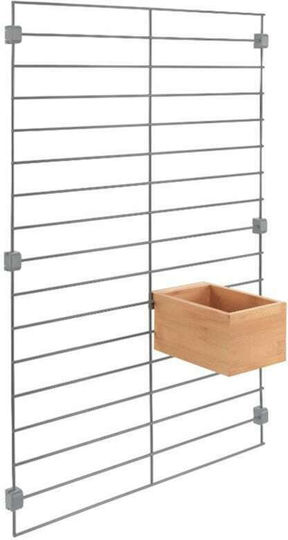 Metaltex Hängendes Regal Mural Bambus 10x15x8cm Beige