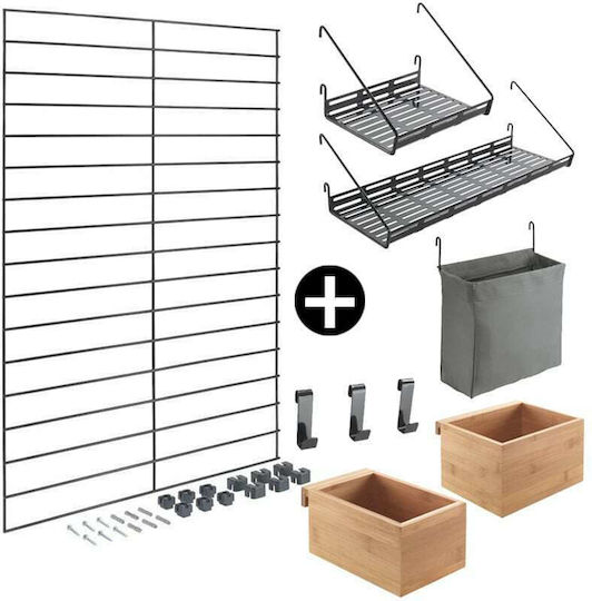 Metaltex Hängendes Regal Mural Bambus 10x15x8cm Beige