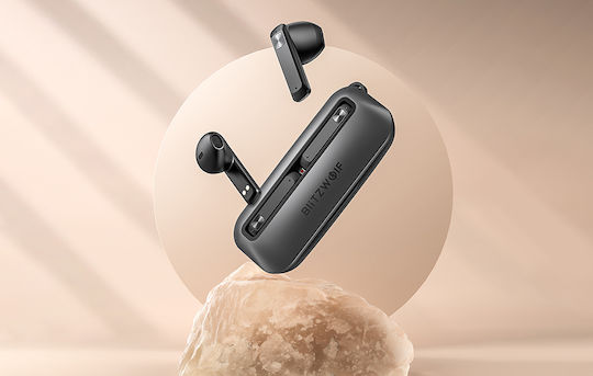 BlitzWolf BW-FPE1 In-ear Bluetooth Handsfree Ακουστικά με Αντοχή στον Ιδρώτα και Θήκη Φόρτισης Μαύρα