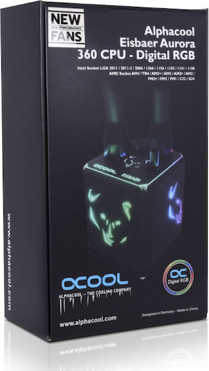 Alphacool Eisbaer Aurora HPE Edition 360 Охлаждане AIO CPU с 3 Вентилатора 120mm и RGB Осветление