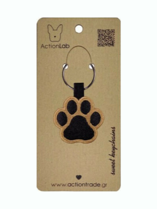 ActionLab Μπρελόκ Animal Paw Υφασμάτινο Καφέ