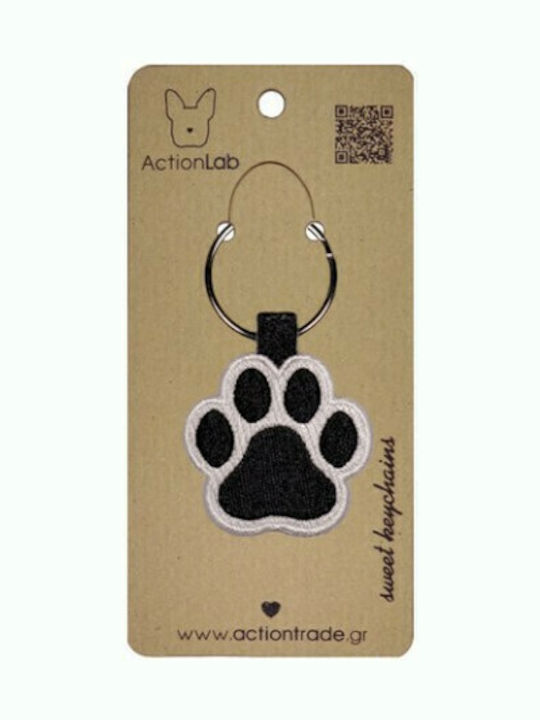 ActionLab Μπρελόκ Animal Paw Υφασμάτινο Λευκό