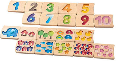 Plan Toys Math and Counting Kit Montessori Joc Educațional Litere și numere din Lemn pentru 3+ Ani