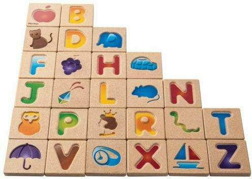 Plan Toys Αλφαβήτα Αγγλικά A-Z Εκπαιδευτικό Παιχνίδι Γράμματα & Αριθμοί από Ξύλο για 2+ Ετών