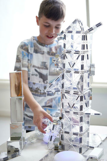 Magna-Tiles Magnetisches Bauspielzeug Ice für Kinder ab 3+ Jahre alt Jahren