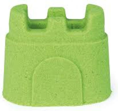 Spin Master Joc de construcție cu nisip Kinetic Sand SandCastle Single Container Green pentru copii de 3++ ani