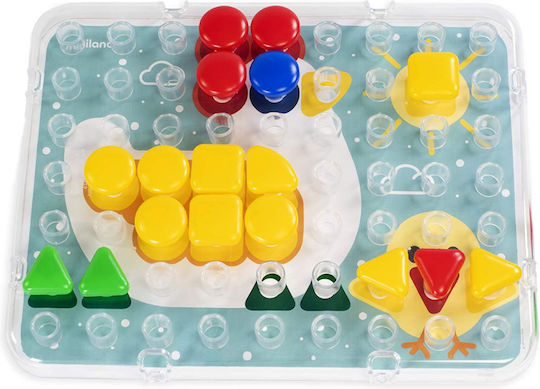 Miniland Kunststoff-Bauspielzeug Super Pegs Board für Kinder ab 2+ Jahren