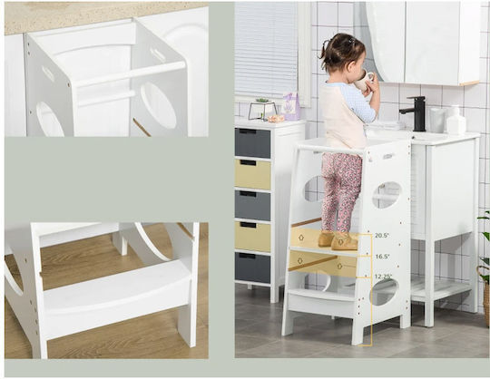 Учебна Кула от Дърво Бял HomCom
